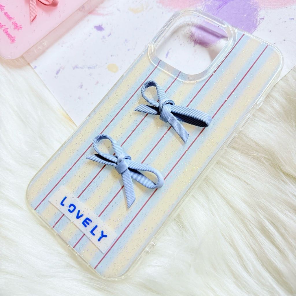 Case Ốp điện thoại iPhone Nơ Hồng nổi iPhone 12/13/14/15/16/Pro/Promax