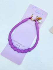 DÂY BI CHARM HOA Ngọc Trai Silicone CHỐNG BẨN kèm charm