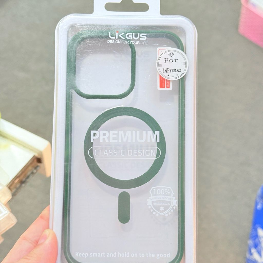 Case Ốp điện thoại iPhone Trong Likgus Magsafe Viền Màu Nhám Lưng Trong Không Vàng 16/Plus/Pro/Promax - PREMIUM Classic Design