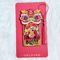 Magnet Trang Trí Tủ Lạnh Ông Thần Tài & Lân Tết (4 Mẫu)