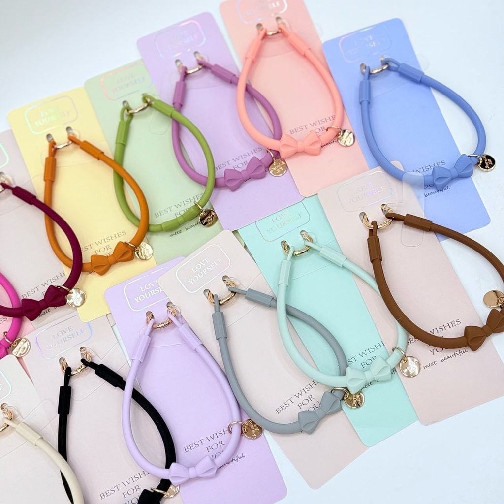 DÂY NƠ Silicone CHỐNG BẨN kèm charm