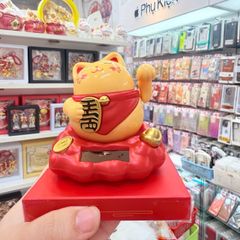 Mèo Thần Tài To Tròn Quay Mang Yếm - Năng Lượng - Tết 2026