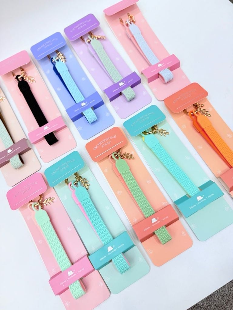 DÂY BI CHARM DẸP 2 MẶT 2 MÀU Silicone CHỐNG BẨN kèm charm