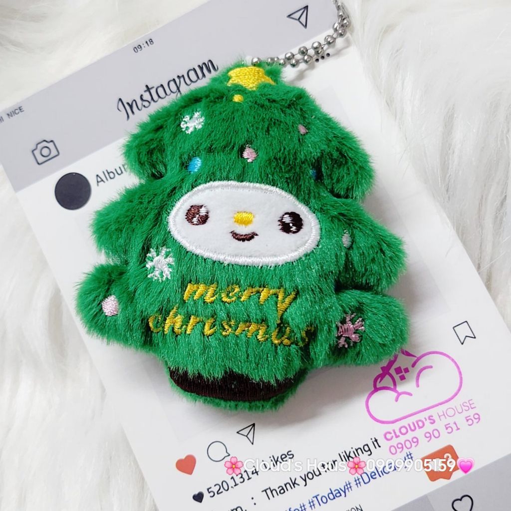 Móc Khóa Gấu Bông Giáng Sinh