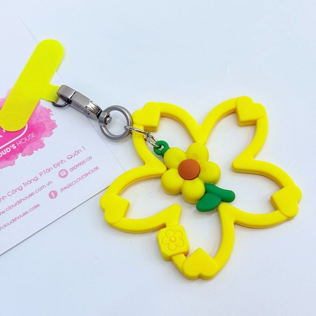 DÂY CHARM HOA Silicone R.E.P CaseTify CHỐNG BẨN kèm charm nhiều màu sắc