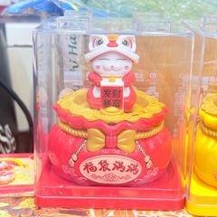 MÈO THẦN TÀI Cosplay Lân Có Đèn - Mèo May Mắn - TẾT- Năng lượng & sạc Pin