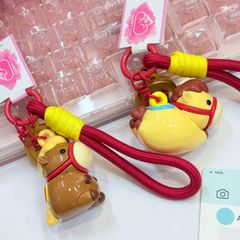 Móc Khóa Ngựa Nhựa Bóng Dây Đỏ Tết 2026