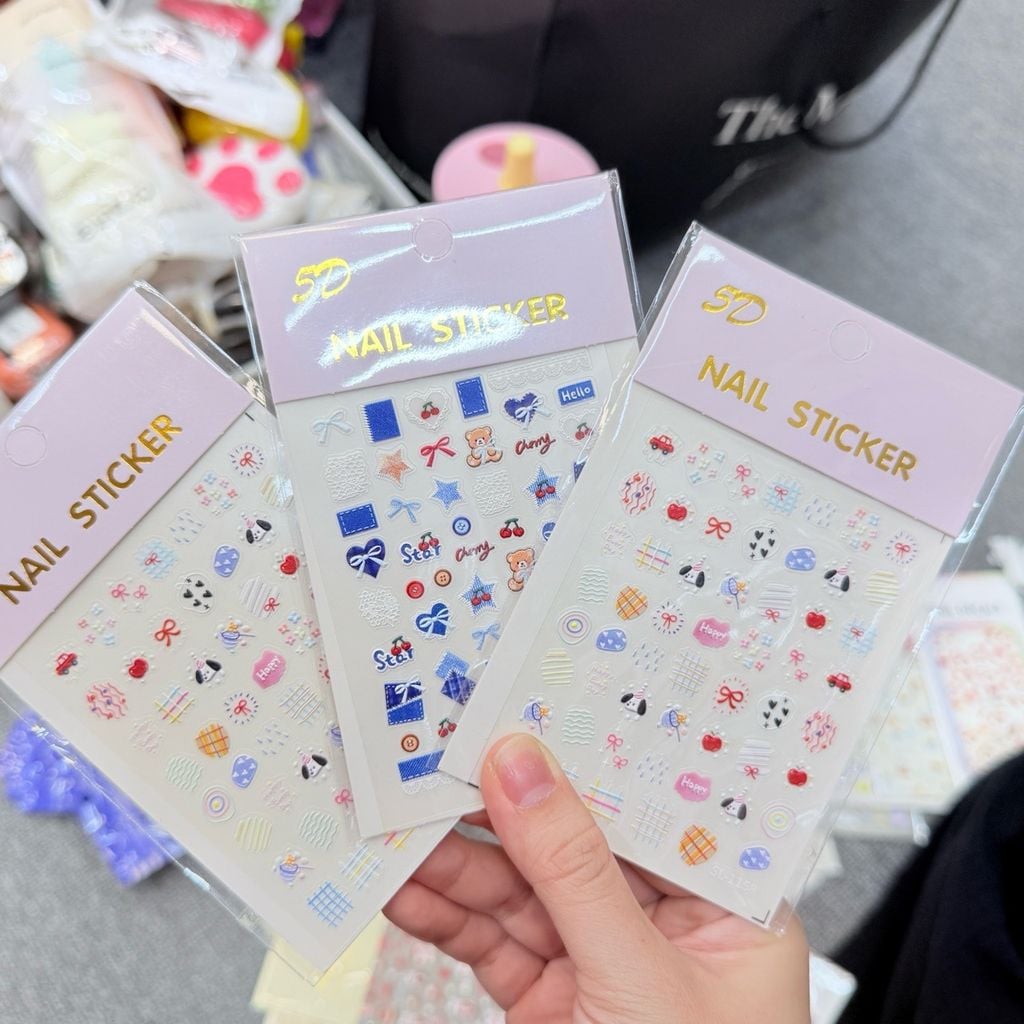 Sticker 5D Nổi Mini Nails/ Điện Thoại