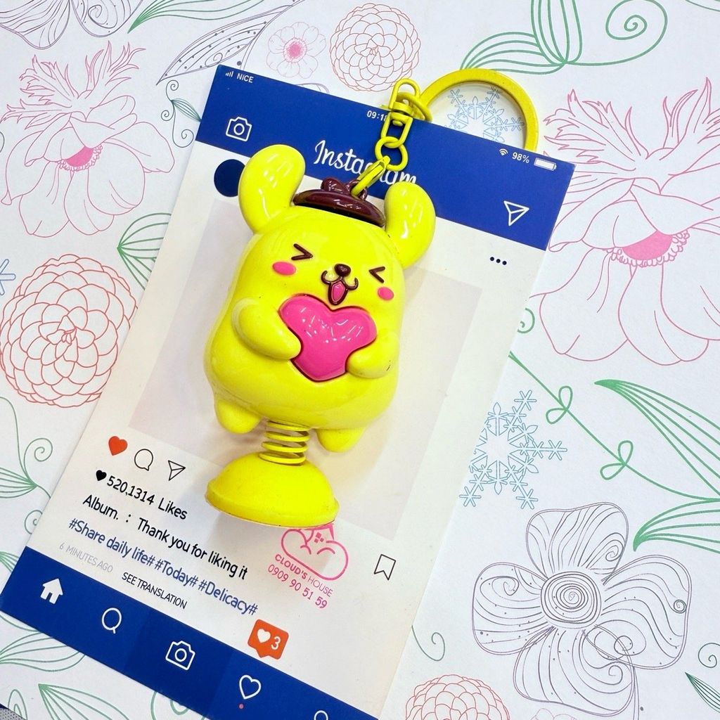 MÓC KHÓA LÒ XO NHÚN KUTE