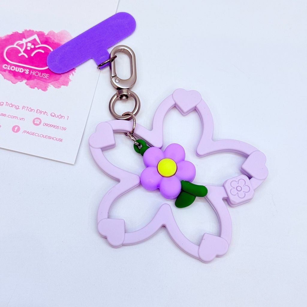 DÂY CHARM HOA Silicone R.E.P CaseTify CHỐNG BẨN kèm charm nhiều màu sắc