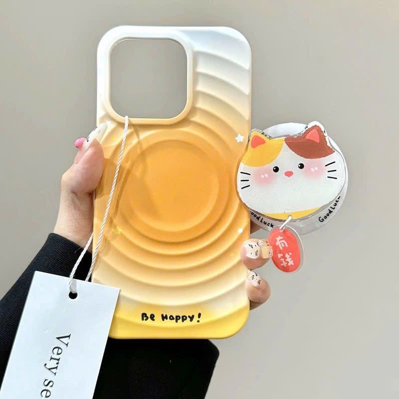 Case Ốp điện thoại iPhone Ombre Trắng - Vàng - Cam Be Happy Bling Bling Magsafe Basic iPhone 17/16/15/14/13/12/Pro/Promax