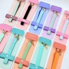 DÂY BI CHARM DẸP 2 MẶT 2 MÀU Silicone CHỐNG BẨN kèm charm