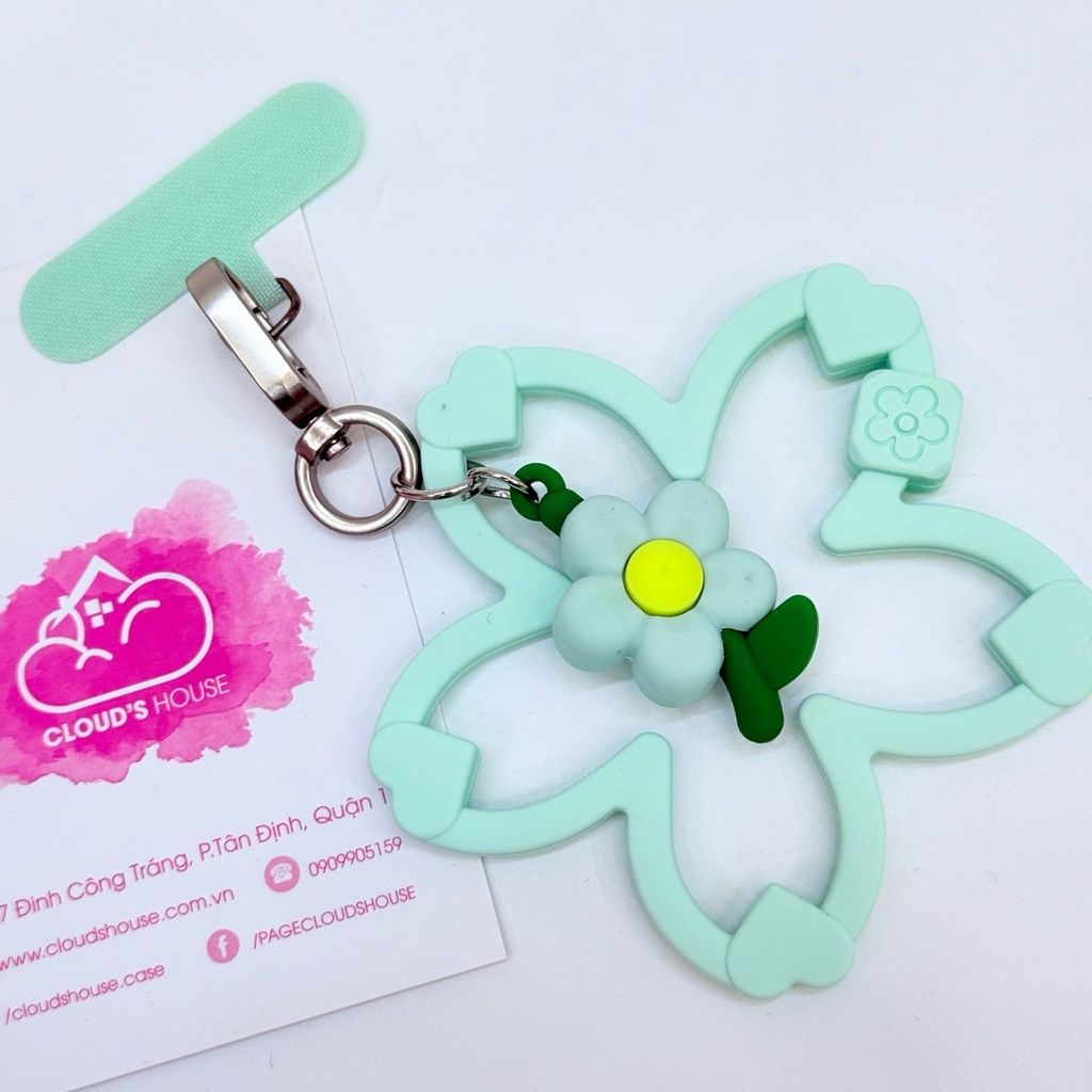 DÂY CHARM HOA Silicone R.E.P CaseTify CHỐNG BẨN kèm charm nhiều màu sắc