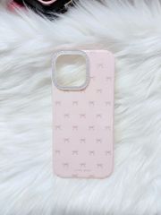Case Ốp điện thoại iPhone Nơ Hồng Nhạt Viền Camera Bling Bling iPhone 13/14/15/16/17Pro/Promax (Kèm dây 180k)
