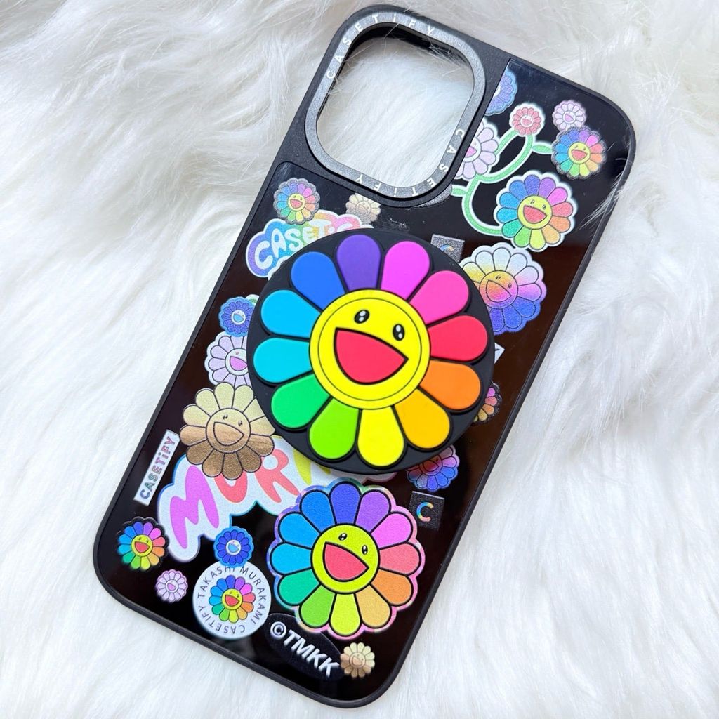 Case Ốp Điện thoại iPhone Hoa Cười & Sticker Nhiều Màu x Murakami Flower Mirror CaseTify iPhone 17/16/Promax