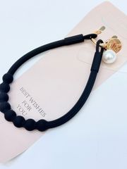 DÂY BI CHARM HOA Ngọc Trai Silicone CHỐNG BẨN kèm charm