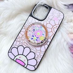 Case Ốp Điện thoại iPhone Hoa Cười Nền Hồng x Murakami Flower Mirror CaseTify iPhone 17/16/Promax