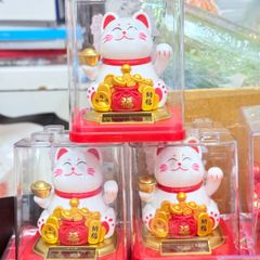 Mèo Thần Tài Nhựa Vẫy Tay Tài Lộc - Năng Lượng Mặt Trời- TẾT 2026 (Nhiều Mẫu)