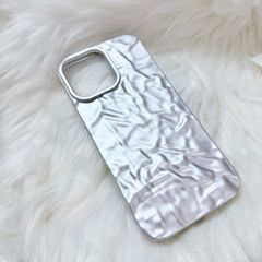 Case Ốp điện thoại iPhone Giả Vân Đá ÁNH MÀU BẠC iPhone 16/15/14/13/12/Pro/Promax