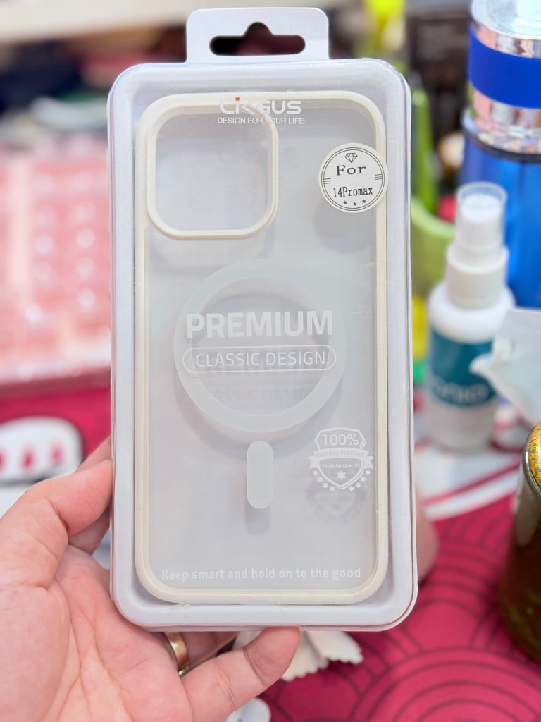 Case Ốp điện thoại iPhone Trong Likgus Magsafe Viền Màu Nhám Lưng Trong Không Vàng 16/Plus/Pro/Promax - PREMIUM Classic Design