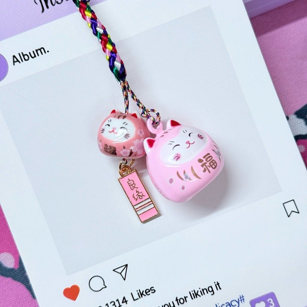 Móc Điện Thoại Mèo Lớn Mèo Nhỏ Móc Túi Phụ Kiện Đẹp nhiều màu (ánh hologram)