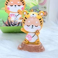 Bộ Mô Hình Shiba Inu Cute trang trí bàn làm việc để xe oto vô tri dễ thương