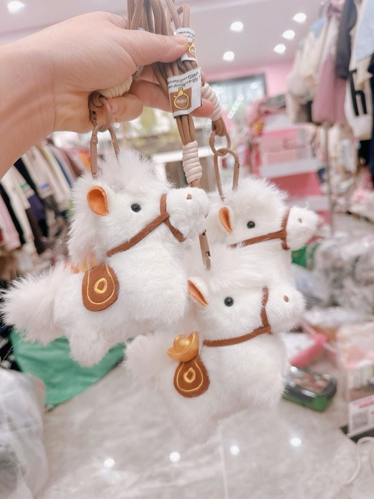 Móc Treo/ Móc Khóa Ngựa Gấu Bông Mã Đáo Thành Công Tài Lộc Tết