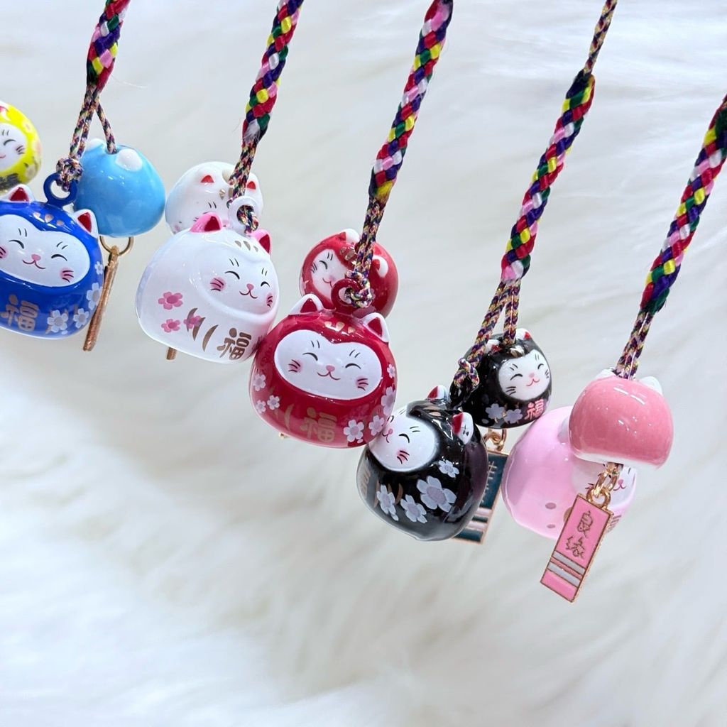 Móc Điện Thoại Mèo Lớn Mèo Nhỏ Móc Túi Phụ Kiện Đẹp nhiều màu (ánh hologram)