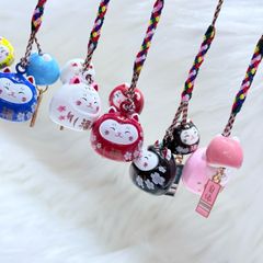 Móc Điện Thoại Mèo Lớn Mèo Nhỏ Móc Túi Phụ Kiện Đẹp nhiều màu (ánh hologram)