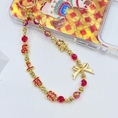 Dây Đeo Điện Thoại Ngắn Charm Đá Tài Lộc Tết 2026