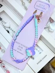 DÂY BI CHARM HOA Silicone CHỐNG BẨN kèm charm