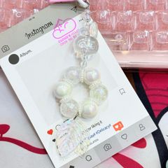 Dây đeo điện thoại vòng kèm lá và thỏ