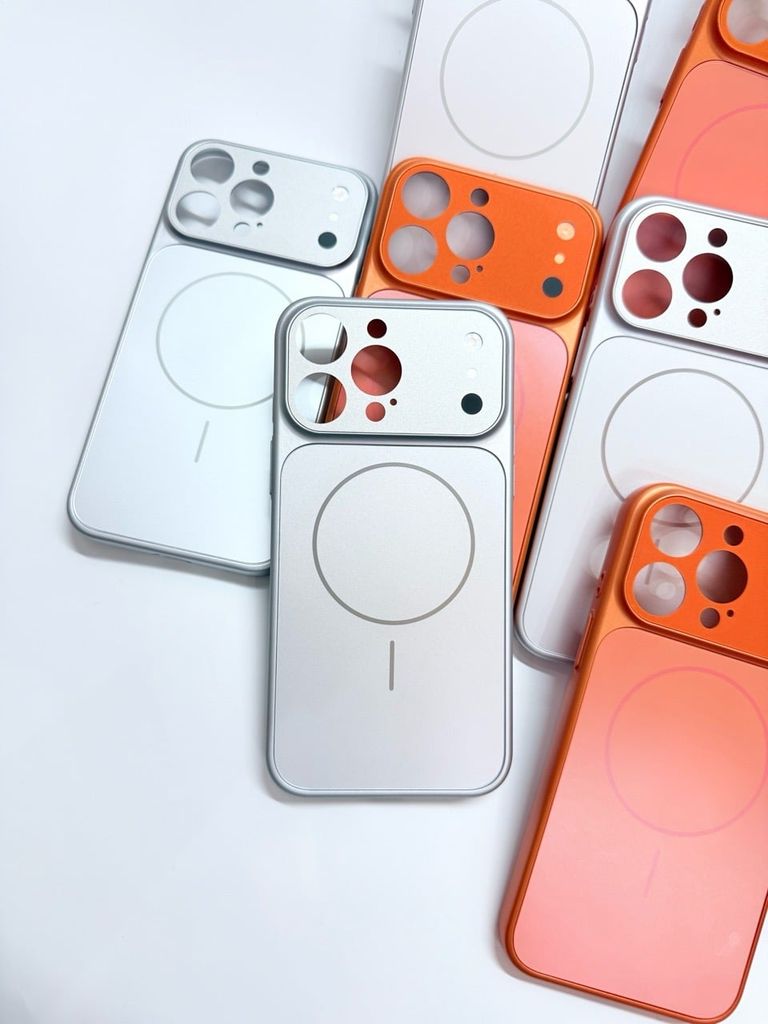 Case Ốp Điện thoại iPhone Nhám Màu Bạc Basic Bảo Vệ Camera Magsafe Basic iPhone 17/16/15Pro/Promax