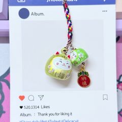 Móc Điện Thoại Mèo Lớn Mèo Nhỏ Móc Túi Phụ Kiện Đẹp nhiều màu (ánh hologram)