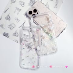 Case Ốp điện thoại iPhone Bling Bling ánh tim bé Thỏ kute viền camera lấp la lấp lánh iPhone 13/14/15/16/17Pro/Promax