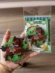 Móc Treo Gỗ 3D - Hình Ảnh NGỰA NGŨ HÀNH - Quà lưu niệm Việt Nam