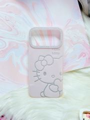 Case Ốp điện thoại iPhone Hello Kitty Hồng Nhạt Viền Camera Bling Bling iPhone 17/Pro/Promax