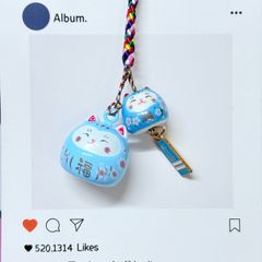 Móc Điện Thoại Mèo Lớn Mèo Nhỏ Móc Túi Phụ Kiện Đẹp nhiều màu (ánh hologram)