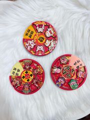 Magnet Tròn Trang Trí Tủ Lạnh Mèo - Thần Tài - Tết (3 Mẫu)