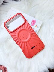 Case Ốp điện thoại iPhone Màu Cam Đậm Chấm Bi Poli Corner Magsafe Basic iPhone 17/16/15/14/13/12/Pro/Promax