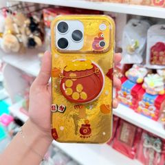 Case Ốp điện thoại iPhone Mèo May Mắn & Túi Tiền Money Tài lộc Ánh Xà Cừ Magsafe Vàng iPhone 13/14/15/16/17Pro/Promax