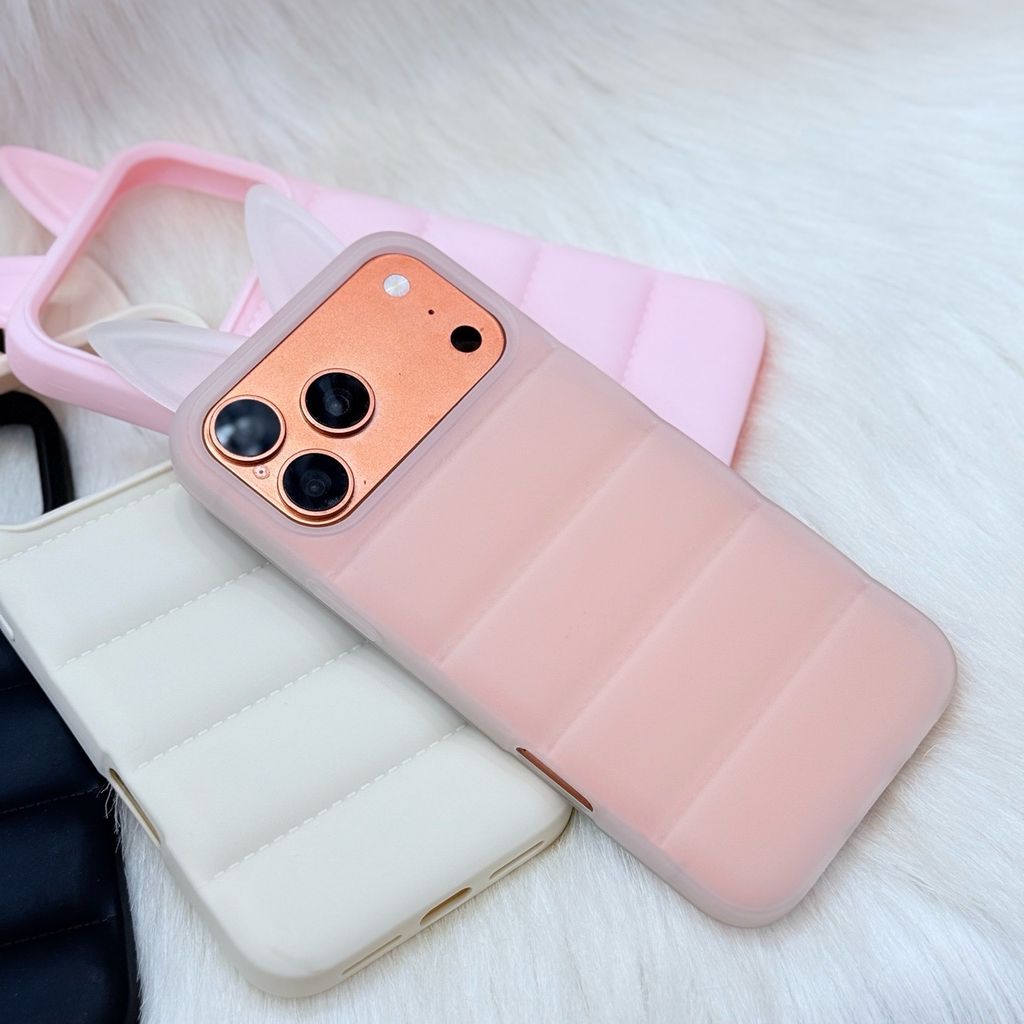 Case Ốp điện thoại iPhone phao Tai MÈO chất silicone iPhone 15/16/17Pro/Promax