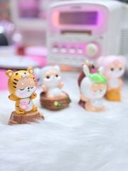 Bộ Mô Hình Shiba Inu Cute trang trí bàn làm việc để xe oto vô tri dễ thương