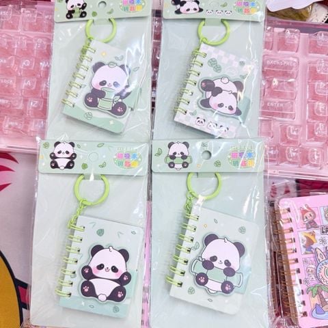 SỔ LÒ XO Móc Khóa Gấu Trúc