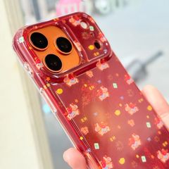 Case Ốp điện thoại iPhone Ngựa Cõng Túi Vàng Tài lộc Ánh Xà Cừ Đỏ iPhone 13/14/15/16/17Pro/Promax - TẾT