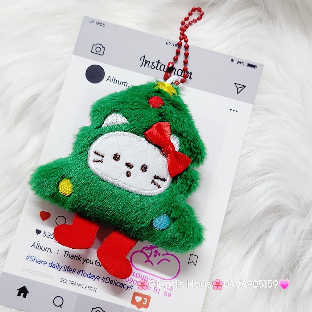 Móc Khóa Gấu Bông Giáng Sinh