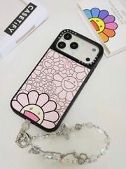 Case Ốp Điện thoại iPhone Hoa Cười Nền Hồng x Murakami Flower Mirror CaseTify iPhone 17/16/Promax