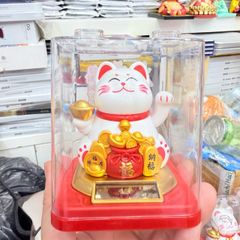 Mèo Thần Tài Nhựa Vẫy Tay Tài Lộc - Năng Lượng Mặt Trời- TẾT 2026 (Nhiều Mẫu)