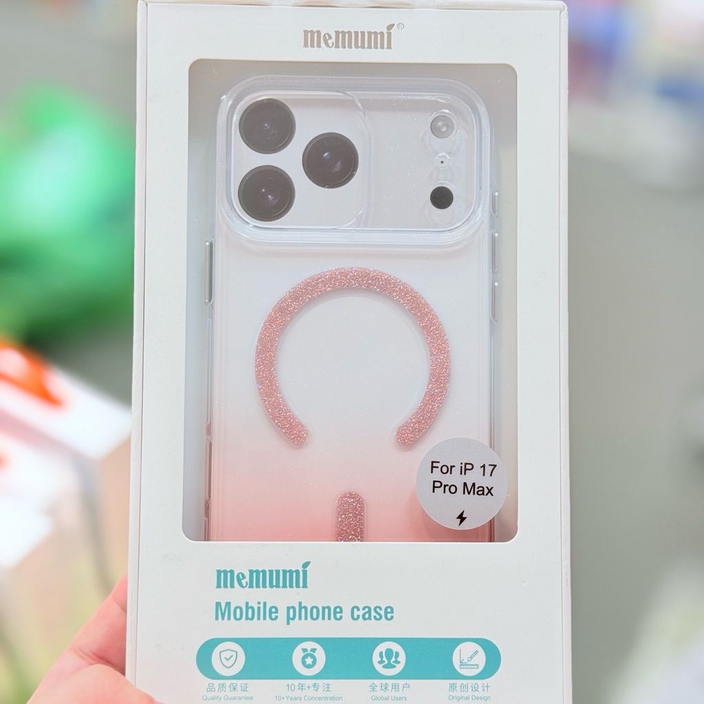 Case Ốp điện thoại iPhone MEMUMI Trong Ombre Bling Bling CASE Magsafe Trong Chống Shock iPhone 16Promax/ 17Promax