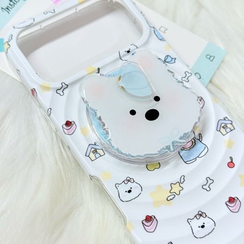 Case Ốp điện thoại iPhone Chó Trắng Cute Magsafe Basic iPhone 17/16/15/14/13/12/Pro/Promax